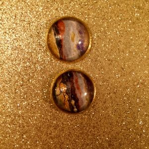 24K Gold Plated Acrylic Pour Earrings
